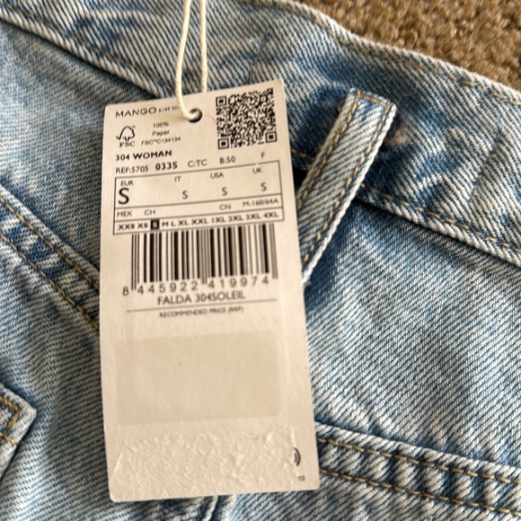 Mango Jean midi skirt NWT - Picture 3 of 4